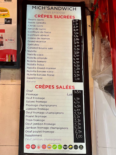 Mich'sandwiches menu 6